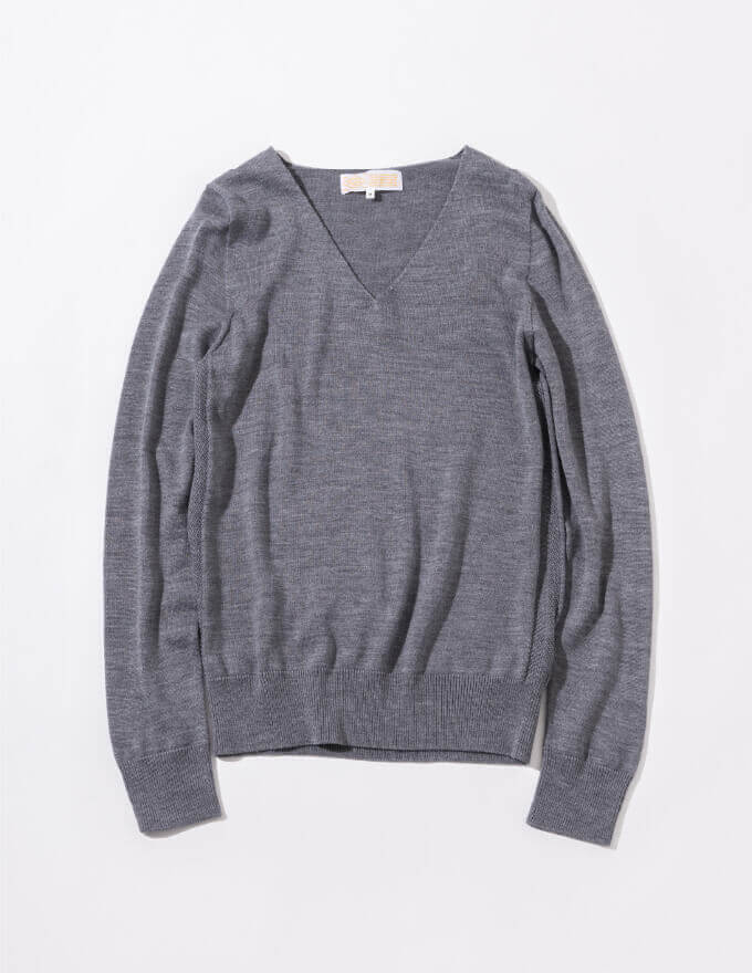 HIGH GAUGE V-NECK KNIT