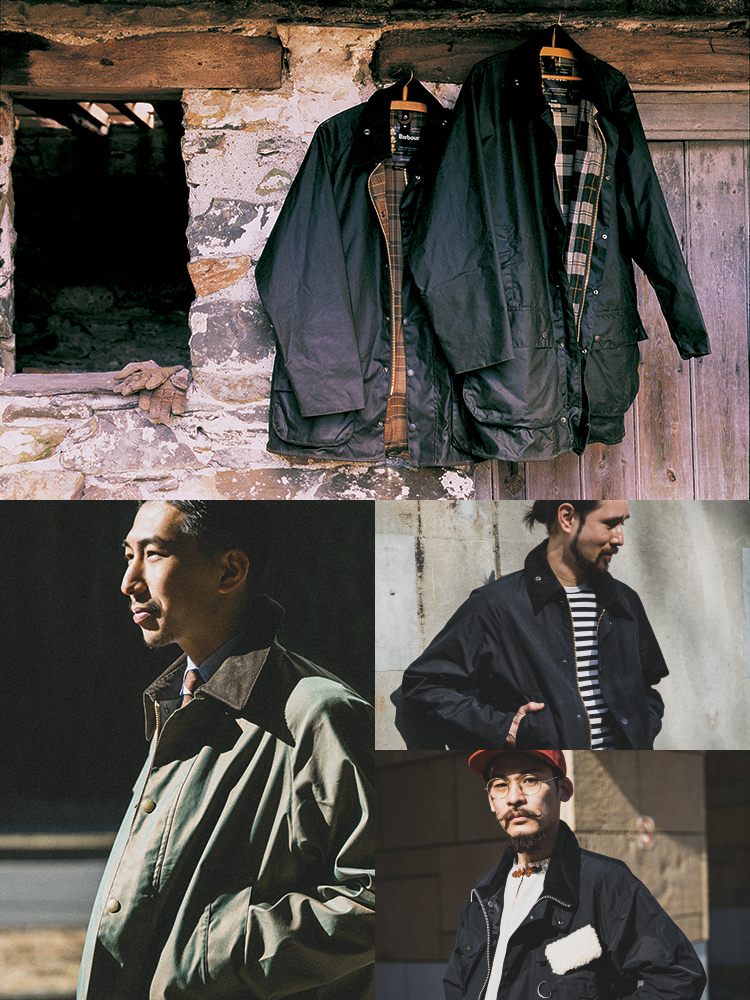 私 バブアーをこう着ています Mr Beams ミスタービームス