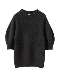 アルパカウール ボリュームショートスリーブニット