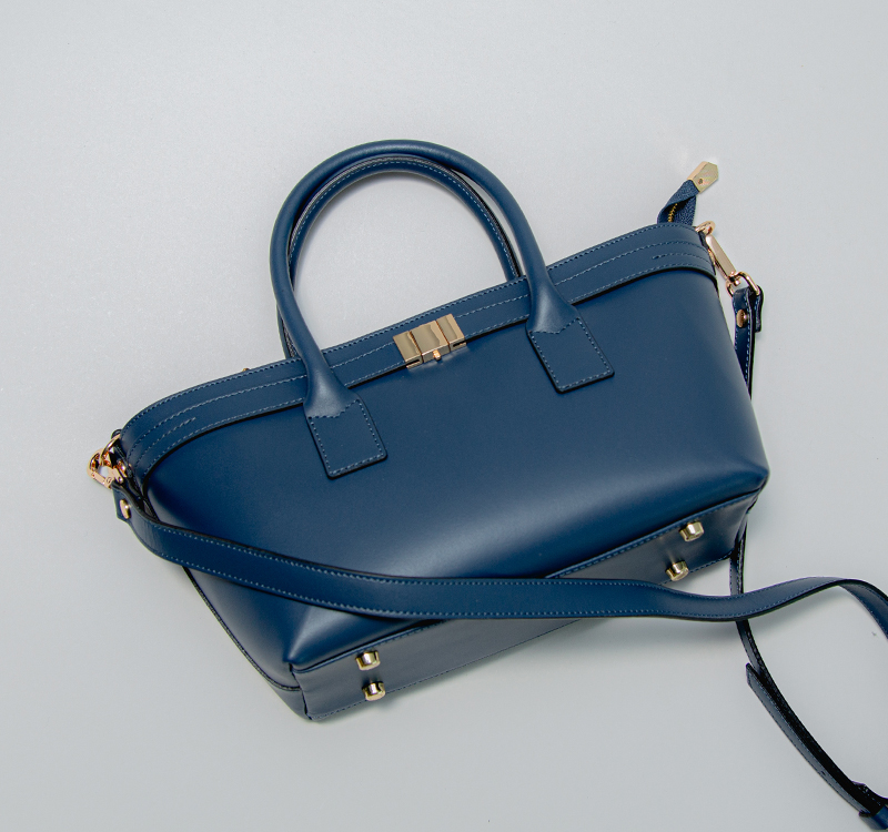 Two-Handle Bag with Belt Closure